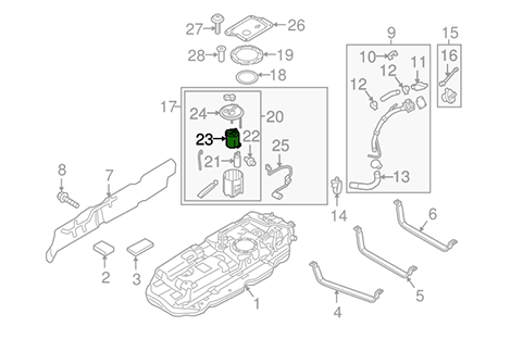 محل نصب فیلتر بنزین سراتو سایپا