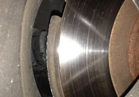 وجود خراش روی دیسک ترمز